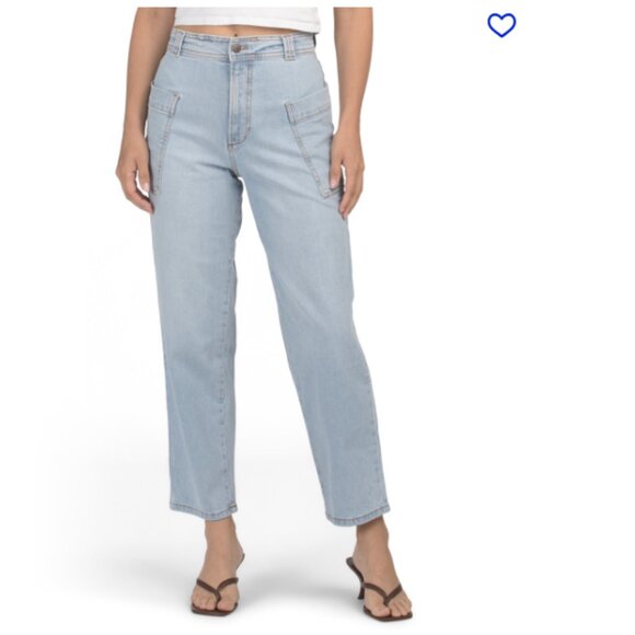 NEW JOE'S Barrel Leg Jeans With Patch Pockets IN Light Wash for women 1225 6m3 - Picture 2 of 4